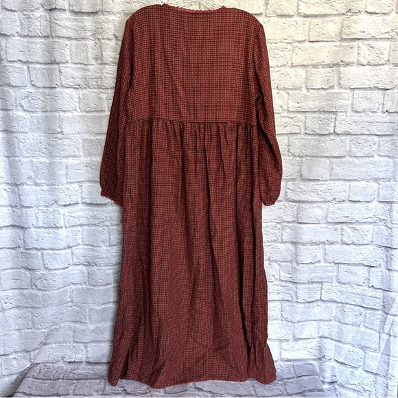 RARE VINTAGE COUNTRY FLANNEL Gown Victoria’s Secret Long Maxi Flannel Gown - Picture 3 of 8